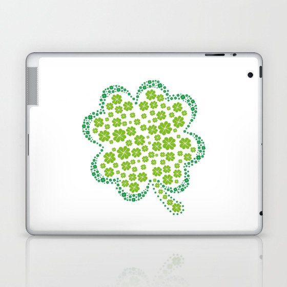 St Patricks Day Shamrocks Irish Clover Laptop & iPad Skin