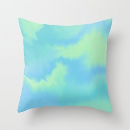 Aqua Tie Dye Throw Pillow