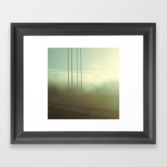 Fog Over San Francisco Bay Bridge Framed Art Print
