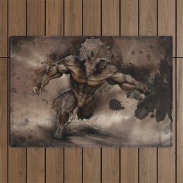 Triceratops human Outdoor Rug
