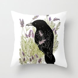 Relax Raven Throw Pillow