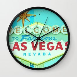 Vintage Vegas Sign - Las Vegas Sign Wall Clock