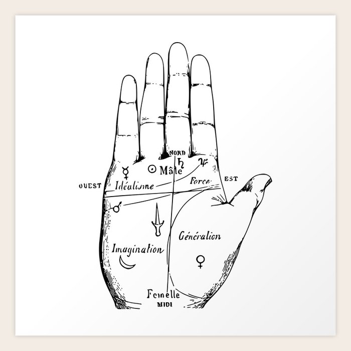 Palm Reading Art Print