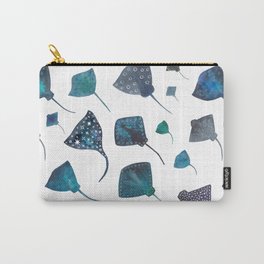 Stingray and Manta Ray Starry Ocean Pattern Carry-All Pouch