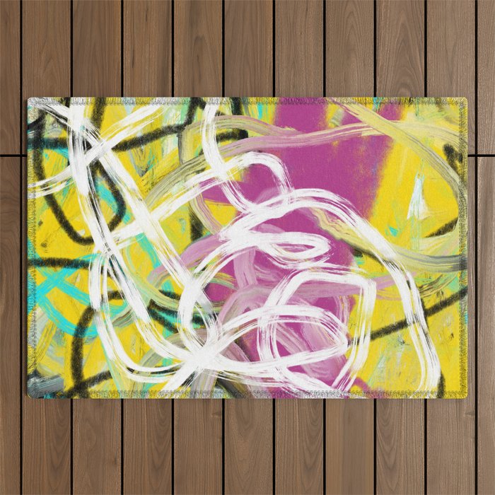 Abstract expressionist Art. Abstract Painting 54. Outdoor Rug