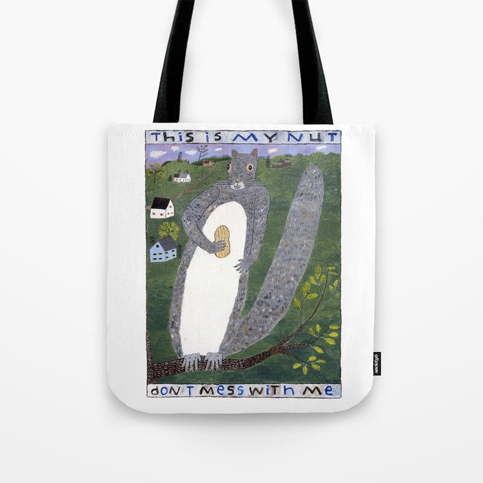 Squirrel with Nut Tote Bag