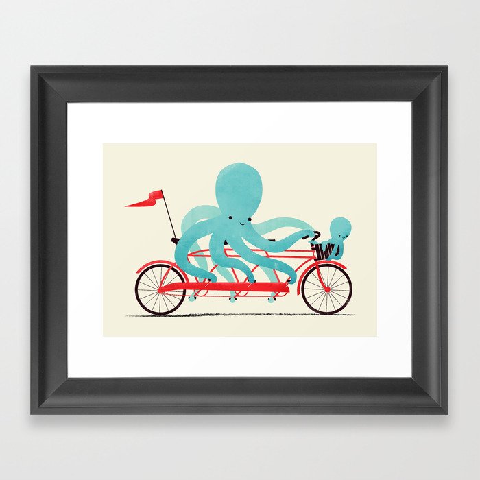 My Red Bike Framed Art Print