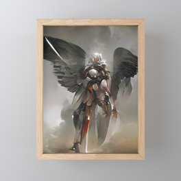 Angelic Warrior Framed Mini Art Print