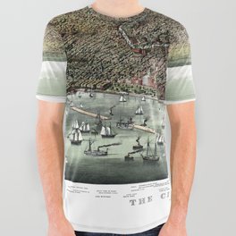 The city of Chicago - 1892 vintage pictorial map All Over Graphic Tee