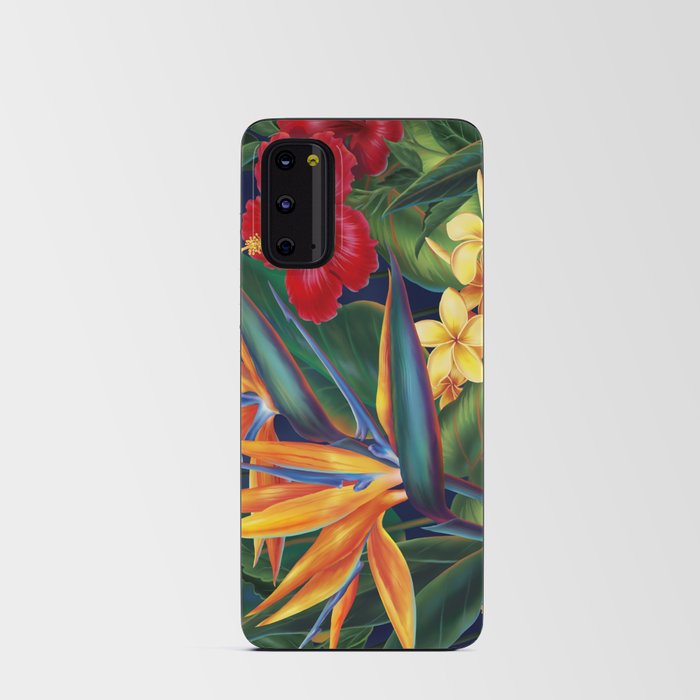 Tropical Paradise Hawaiian Floral Illustration Android Card Case