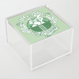 Imu Pit Cooking Cauldron Hawaii Ti Leaves Botanical Illustration Floral Flowers Lobster Claw Plant Sage Acrylic Box