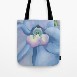 Poster-Georgia O'Keeffe-The Blue Flower. Tote Bag