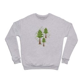Trees on Plaid Crewneck Sweatshirt