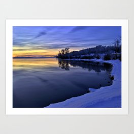 Northern Evening shoreline in Early Spring Art Print
