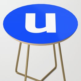 letter U (White & Blue) Side Table