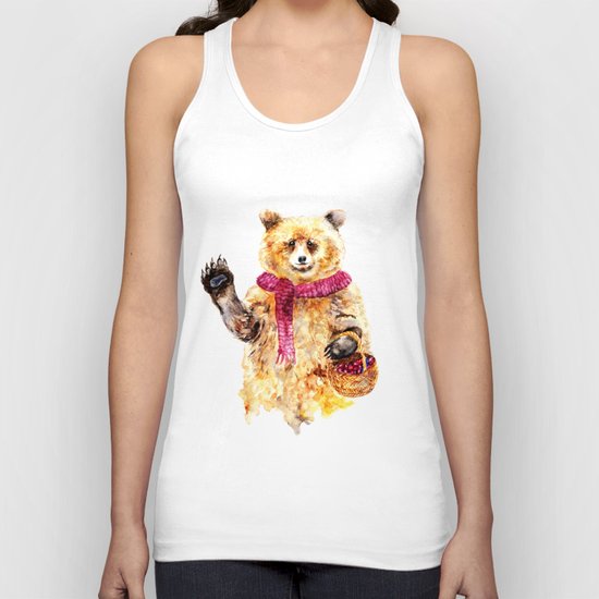 Bear says Hello Unisex Tank Top
