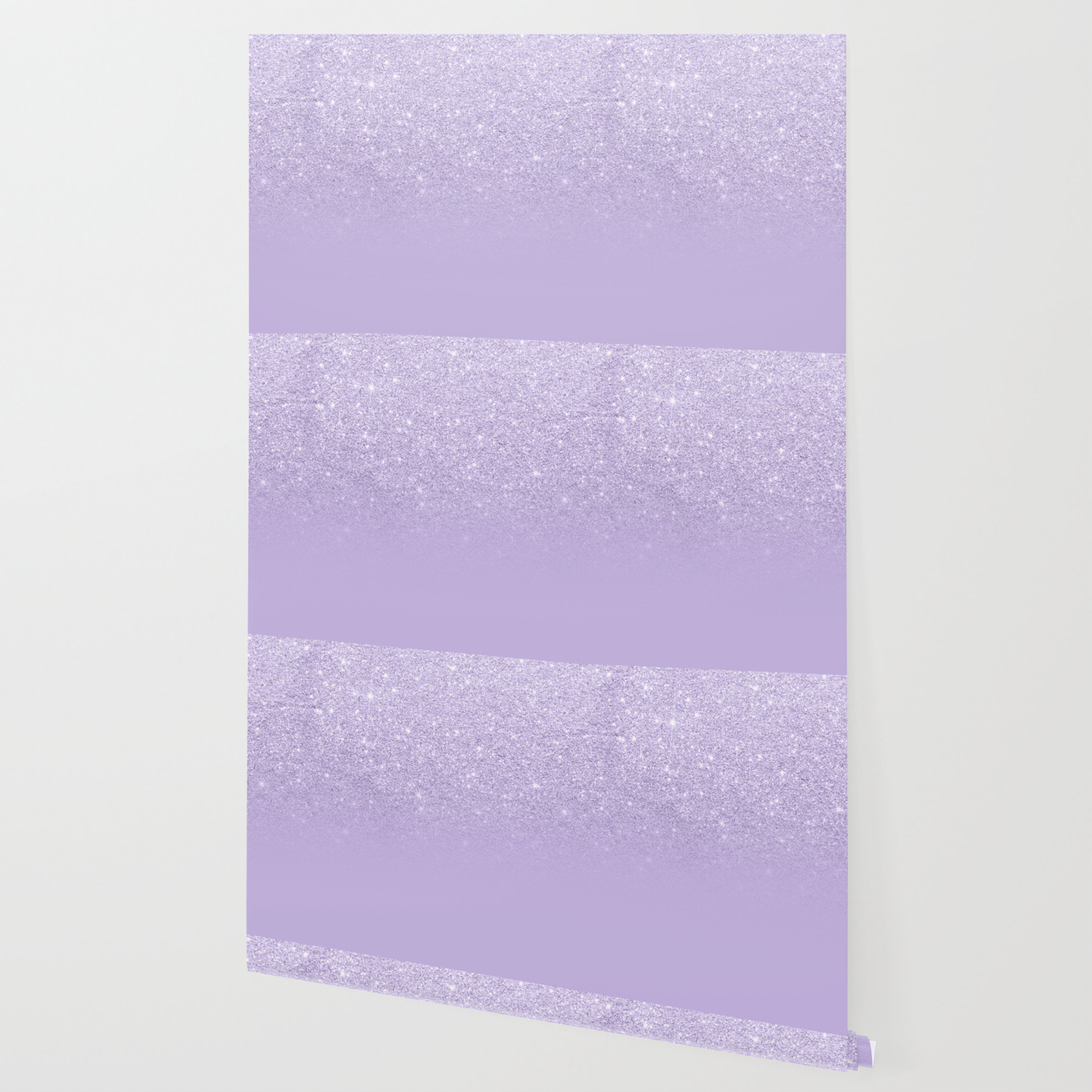 Stylish Purple Lavender Glitter Ombre Color Block Wallpaper By