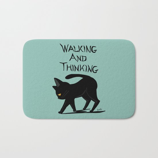 Walking and thinking Bath Mat