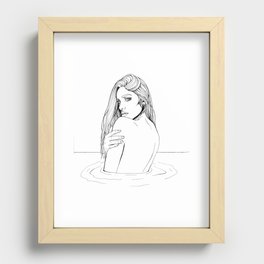 Girl in Water Recessed Framed Print