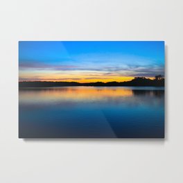 Sunset at Stumpy Lake in Virginia Beach Metal Print | Virginiabeach, Blueandgold, Evening, Virginiabeachva, Photo, Stumpylake, Reflections, Blue, Sunset 