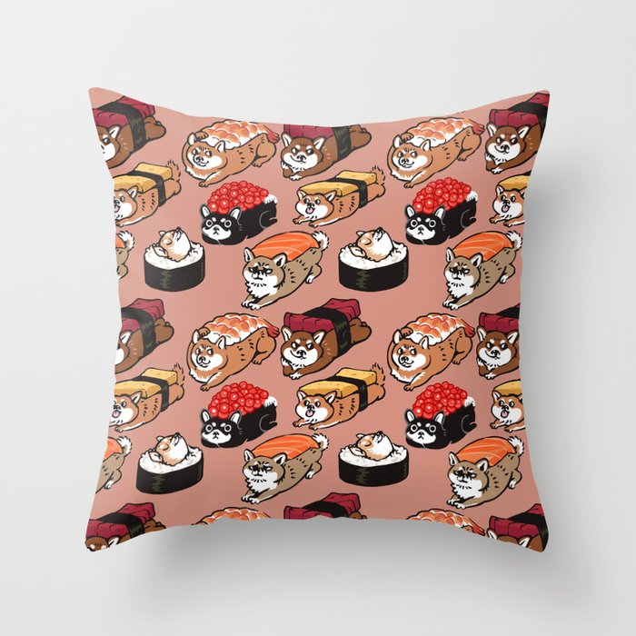 shiba inu throw pillow