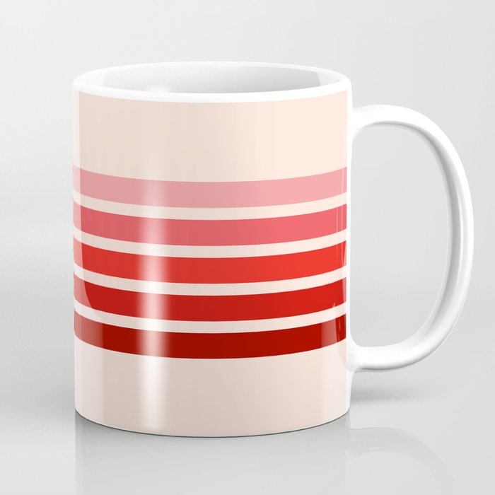 Abstract Minimal Retro Stripes 70s Style - Hisahide Coffee Mug