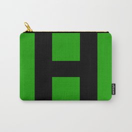 Letter H (Black & Green) Carry-All Pouch