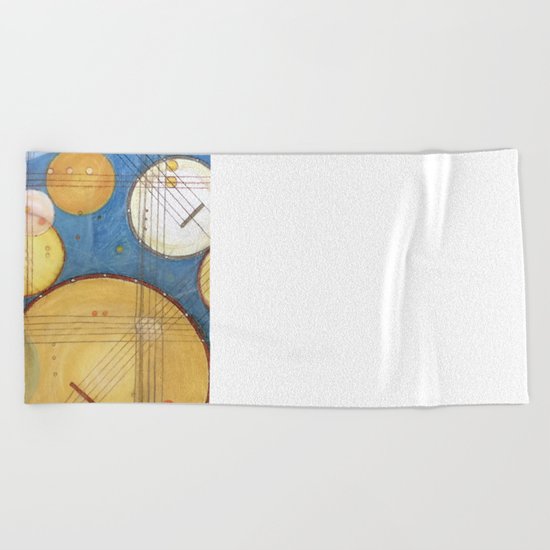 doodling banjos Beach Towel