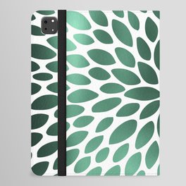 Floral Bloom Green and White iPad Folio Case
