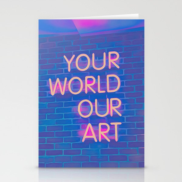 Your World Our Art pink, dreams, pastel, love, cute,  Stationery Cards