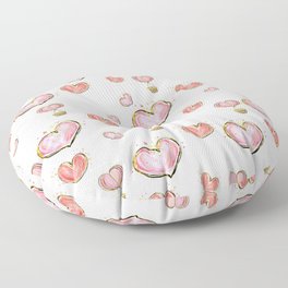 cute hearts pattern Floor Pillow