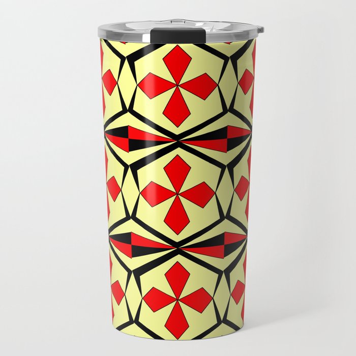 symetric patterns 59 -mandala,geometric,rosace,harmony,star,symmetry Travel Mug