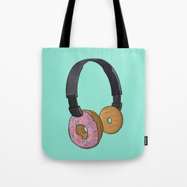 Donut Headphones Tote Bag