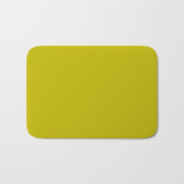 CHARTREUSE Yellowish Green solid color Bath Mat