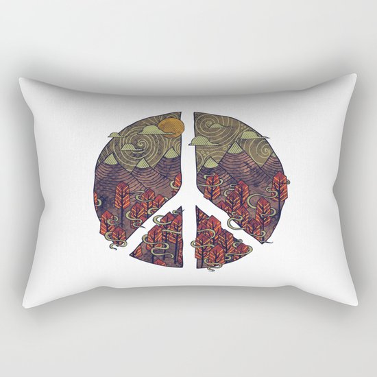 Peaceful Landscape Rectangular Pillow