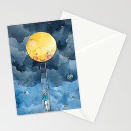 Ladder to the Moon Stationery Card