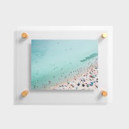 Busy Beach Floating Acrylic Print