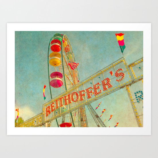 Child at Heart carnival ferris wheel circus Art Print