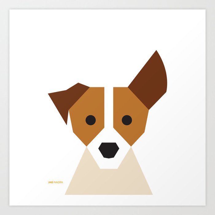Jack Russell Art Print by page84design 