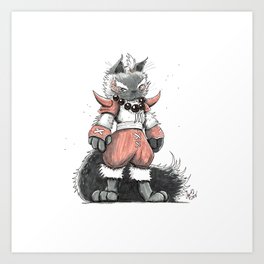 Berserker Himalayan Cat Art Print
