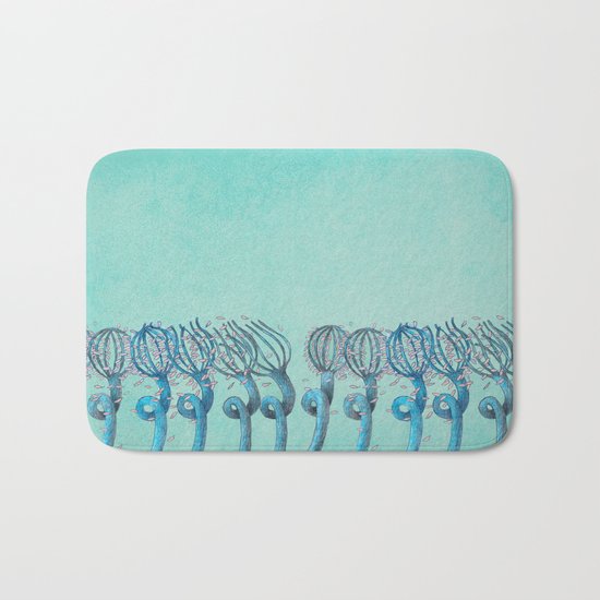 Blue Trees Bath Mat