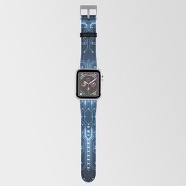Circuit Board Glow Dark Blue 3D Printed Mother Board Apple Watch Band