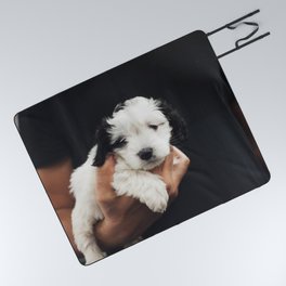 Cute Puppy by Chris Becker Picnic Blanket