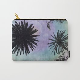 Summer Holographic Gradient Palm Trees Design Carry-All Pouch