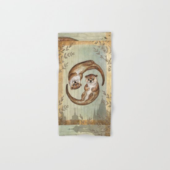 OTTERs over Praha Hand & Bath Towel