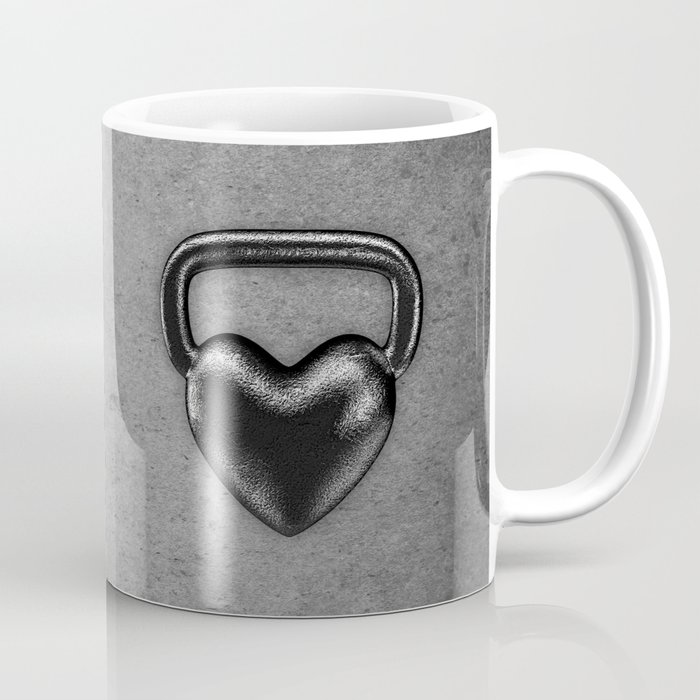 Kettlebell heart / 3D render of heavy heart shaped kettlebell Coffee Mug