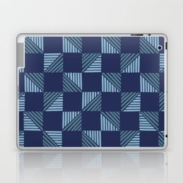 Abstract Shape Pattern 13 in Navy Blue Shades Laptop Skin