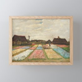 Flower Beds in Holland by Vincent van Gogh, 1883 Framed Mini Art Print