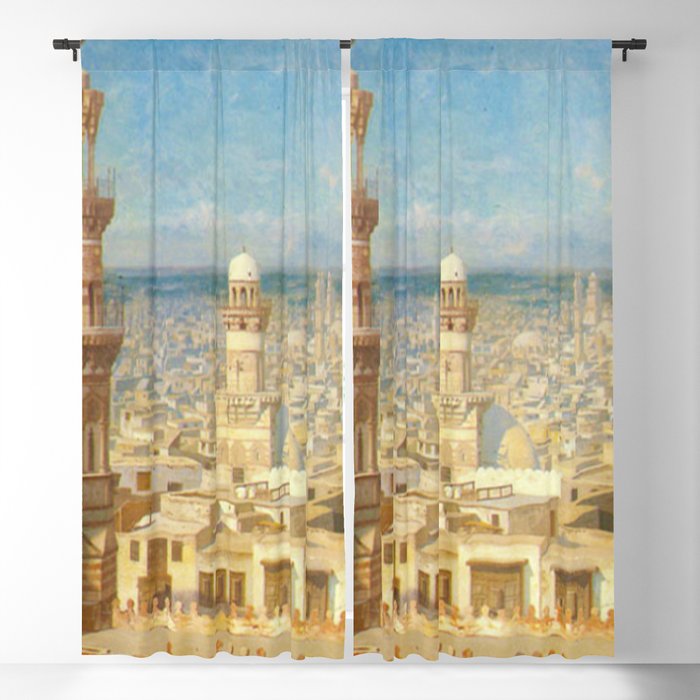 Islamic Masterpiece 'View of Cairo, Egypt' by Jéan Leon Gerome Blackout