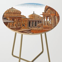 Bada Bagh, Rajasthan state of India color art Side Table